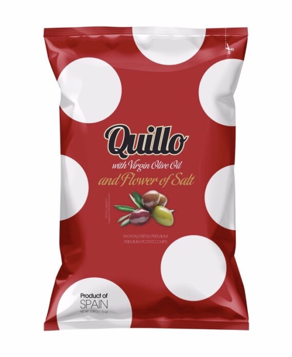 Quillo Flower of Salt chips zak 130 gram studiofoto