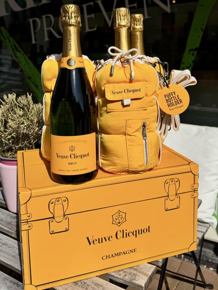 Veuve Clicquot Brut in "puffy" koeltas bij Prinselijk Proeven